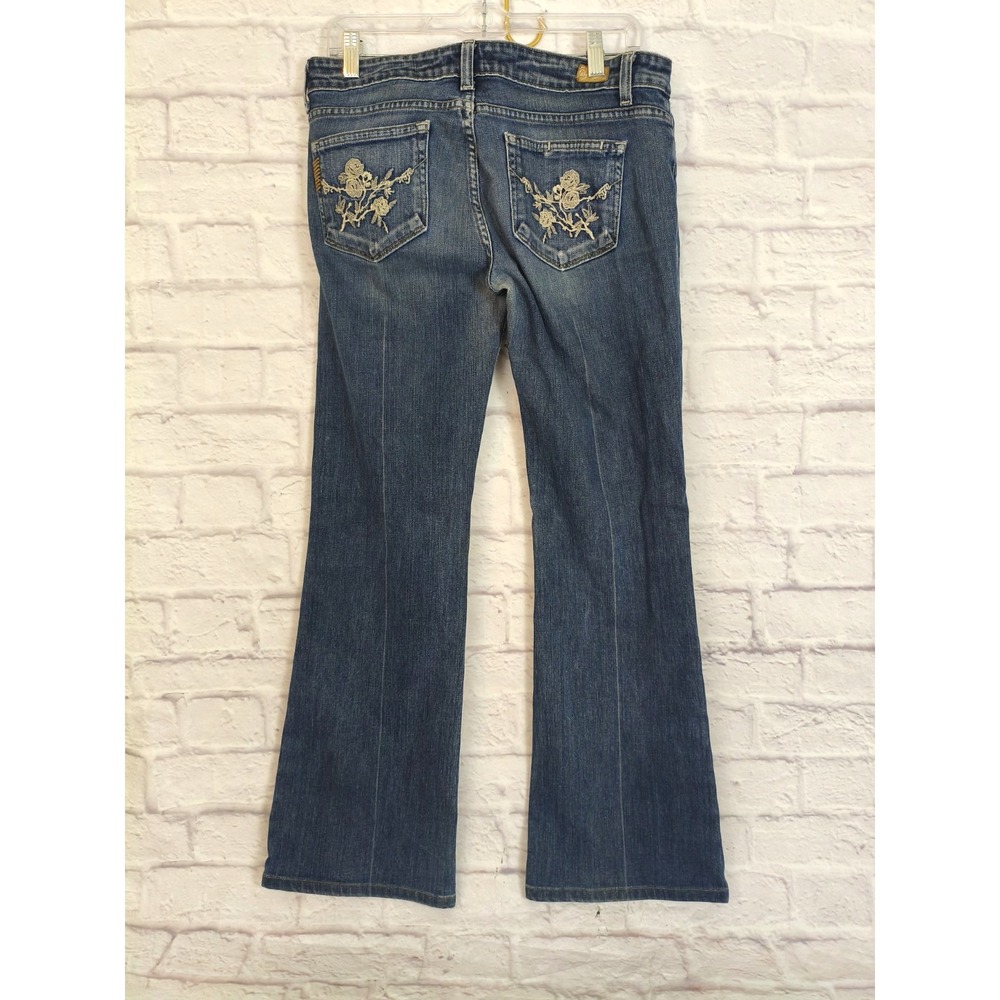 Paige Womens Jeans Laurel Canyon Low Rise Boot Cut Stretch Blue Size 31/32 x 30